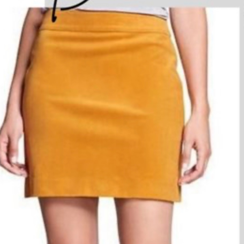 Banana Republic Yellow Corduroy Skirt